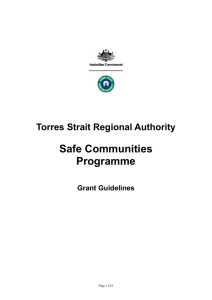 HSC - Safe Communities Programme Grant Guidelines 2015-2016