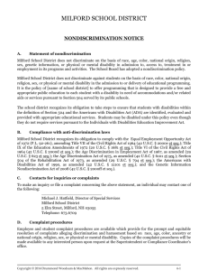 nondiscrimination notice - Office of Special Education