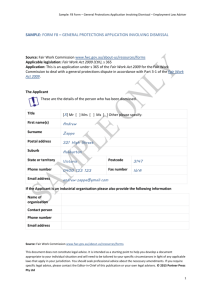 sample: form f8 – general protections application involving dismissal