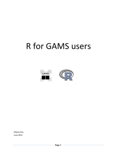 GAMS and R