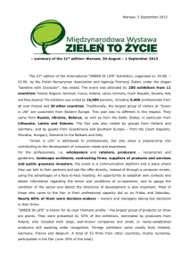 21 st INTERNATIONAL “GREEN IS LIFE” EXHIBITION 2013