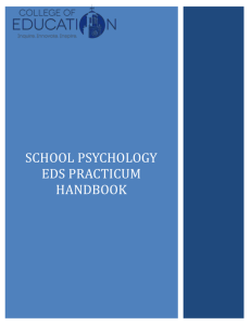 School Psychology EDS Practicum Handbook