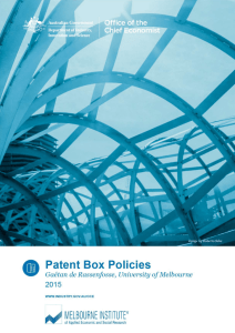 Existing Patent Box Policies - Department of Industry, Innovation and