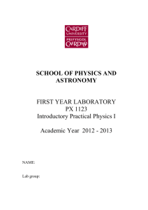 Autumn-2012-lab-manual - School of Physics and Astronomy