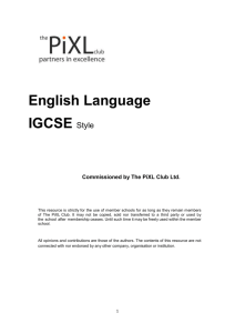 PPE Eng Lang IGCSE Extended Paper 2014