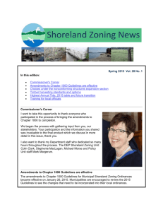 Shoreland Zoning Newsletter Spring 2015
