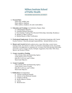 CV Guidelines - Milken Institute School of Public Health