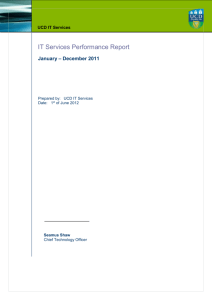IT Services Performance Report 2011