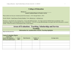 Annual Evaluation Conference Form