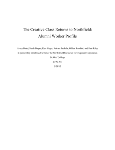 The Creative Class Returns to Northfield: Alumni Worker Profile