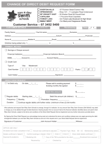 change of direct debit request form