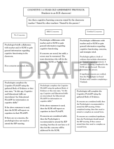 3-4 Year Old ECE modified Cognitive Evaluation Flow Chart