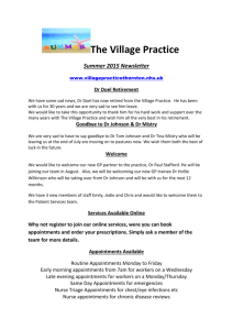 Read our Newsletter - The Village Practice, Thornton