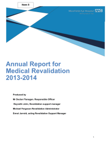 Annual report for medical revalidation