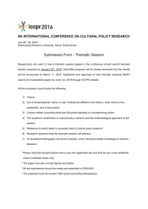 9th INTERNATIONAL CONFERENCE ON CULTURAL POLICY