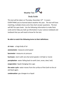 Weather Study Guide