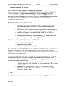 DAF Document Metadata IG Charter Draft_2014