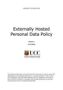 Externally Hosted Personal Data Policy