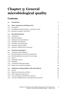 Chapter 5: General microbiological quality
