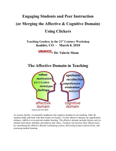 The Affective Domain in Teaching