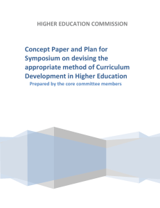 Concept Paper - Higher Education Commission