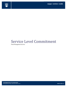 Service Level Commitment - UBC Information Technology