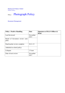 Schools Photograph Policy