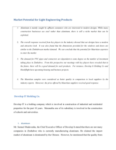 Market Potential for Light Engineering Products