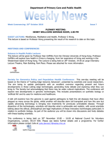 PCPH Weekly News - Issue 7 - 25 Oct 2010