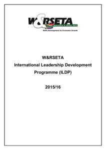 W&RSETA International Leadership Development Programme (ILDP)