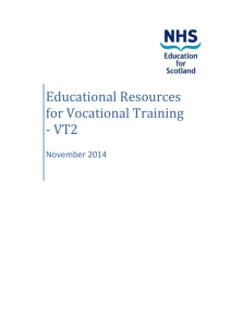 Resources Booklet to help with VT training
