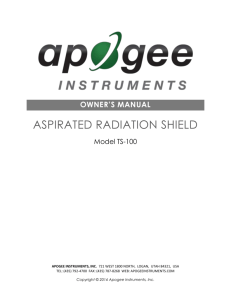 TS-100 - Apogee Instruments, Inc.