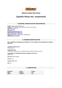 Material Safety Data Sheet Supa Alu Heavy Mix