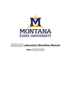 Lab Specific Biosafety Manual