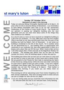 Service Sheet - St Mary`s Luton