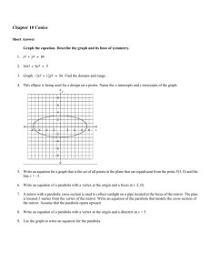 Chapter 10 Conics Answer Section