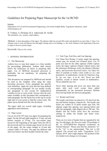 Yogyakarta, 22-23 January 2014 Proceedings of the 1st AUN/SEED