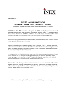 INEX To Launch Innovative Ovarian Cancer Detection Kit At MEDICA