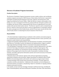 Director of Academic Program Assessment Description Passed by