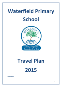 Travel Plan 2015 - Waterfield Primary School