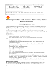 Royal Dutch/Shell Centenary Scholarships - Workspace