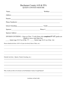 Cowgirl/Queen Contest Form - Iowa State University Extension and