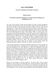 CALL FOR PAPERS Journal of Strategic Information Systems