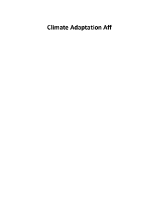 Climate Adaptation Aff - Open Evidence Project