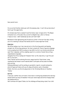 Autumn Curriculum Letter - Netherthong Primary School