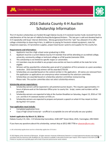 Dakota County 4-H Auction Scholarship - Word