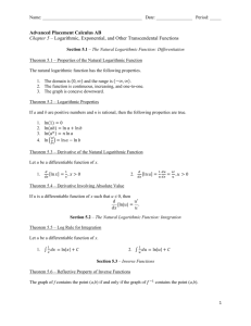 Chapter 5 Theorems