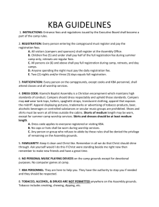 KBA GUIDELINES 1. INSTRUCTIONS: Entrance fees and