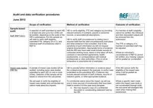 Audit and data verification procedures June 2012