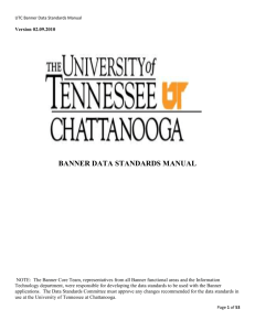 banner data standards manual - The University of Tennessee at